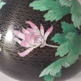 Asian art china xx - bronze vase with cloisonné enamels - height: 32 cms