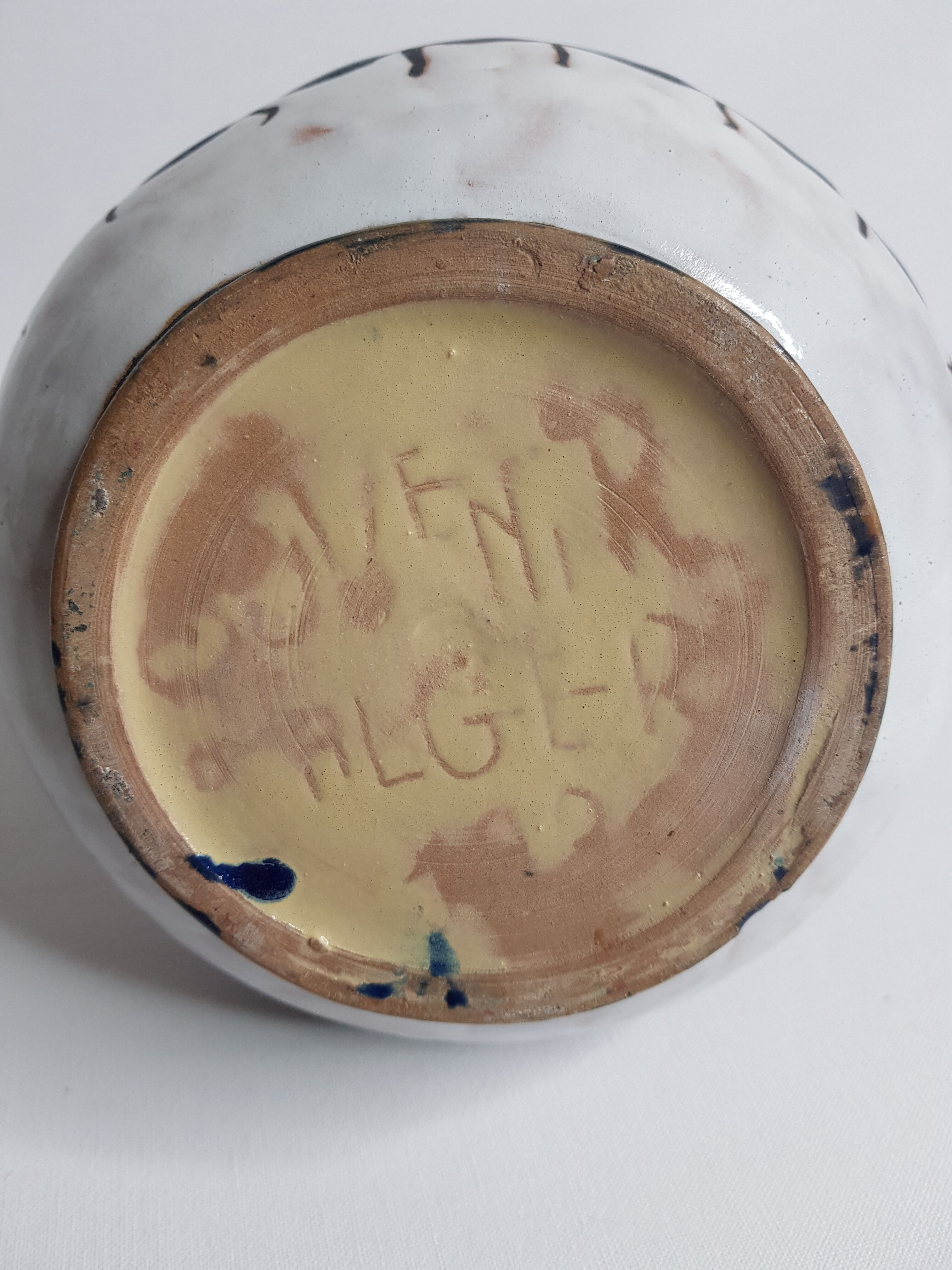 Old colorful earthenware vase 1930