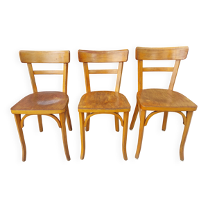 3 chaises Baumann, bistrot
