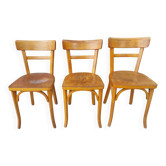 3 Baumann chairs, vintage bistro