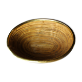 Wicker and brass basket