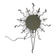 Luminous wrought iron sun mirror
