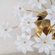 Wonderful Murano Ceiling Light White Flowers, 1970