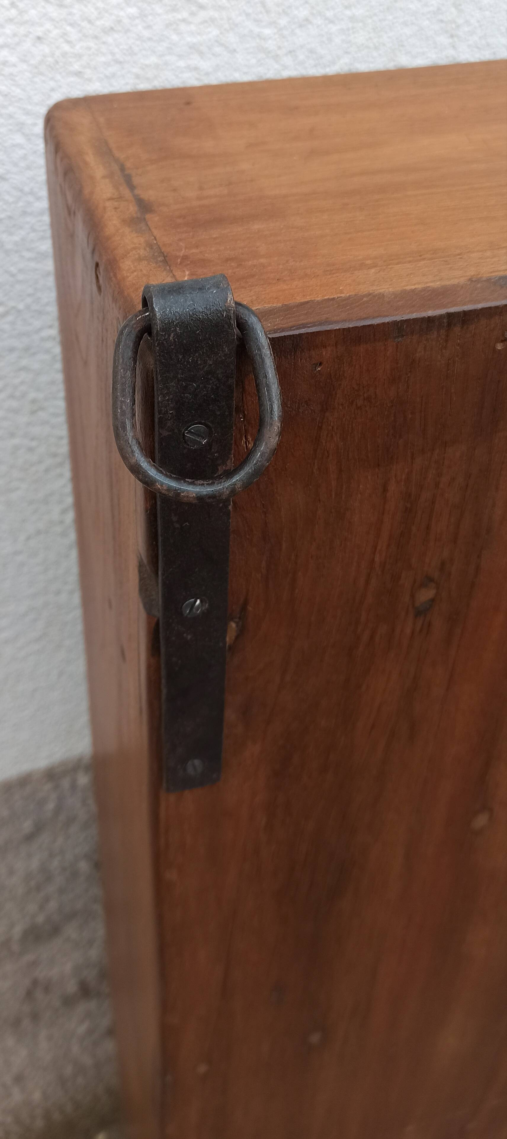 Old glass wall shelf