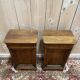 Pair of Louis Philippe style bedside tables in walnut