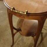 Art Nouveau tea table in solid accajou