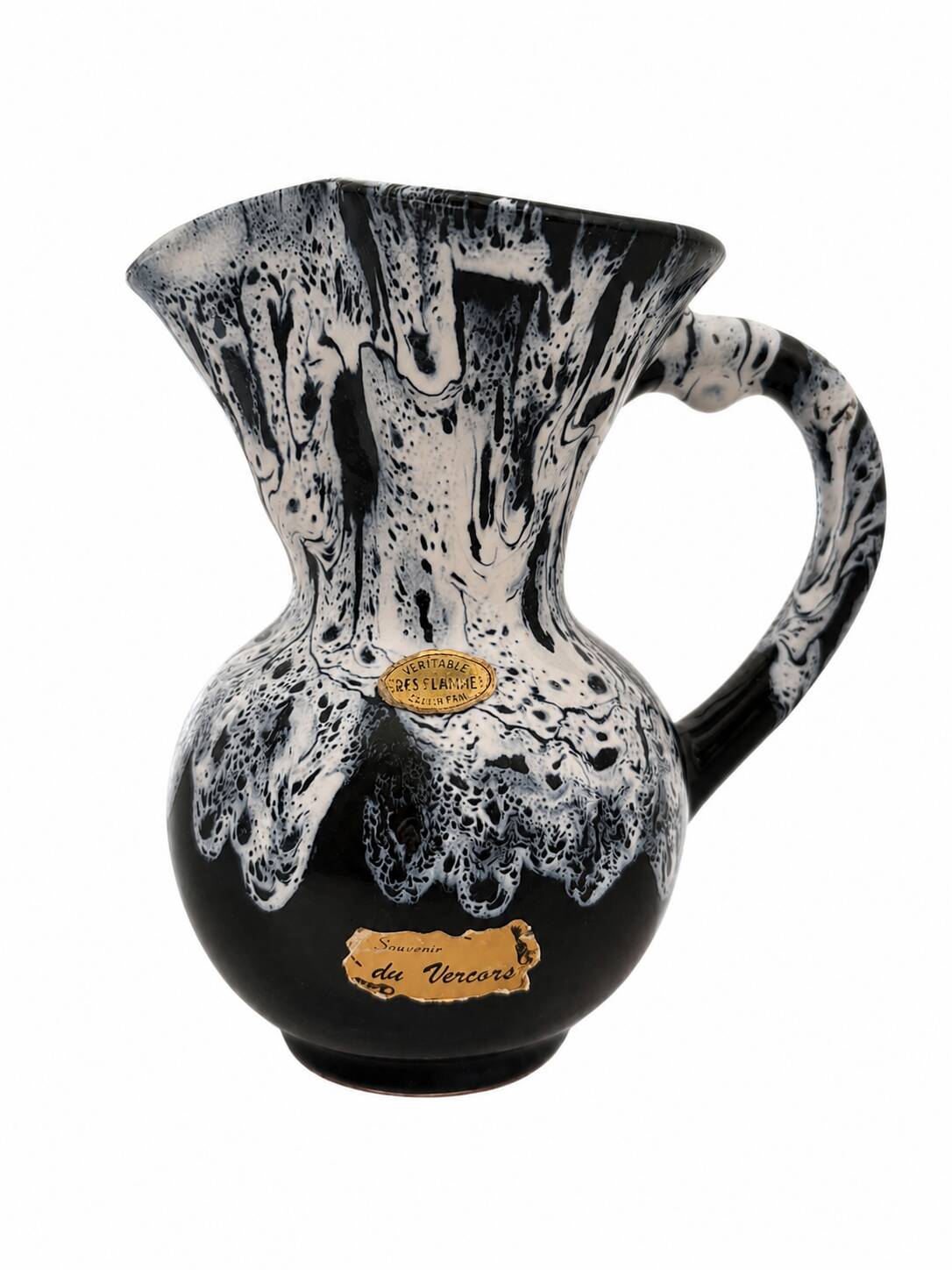 Carafe pichet grès flammé - souvenir du Vercors