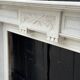 Louis XVI style fireplace in Carrara marble, circa 1880.