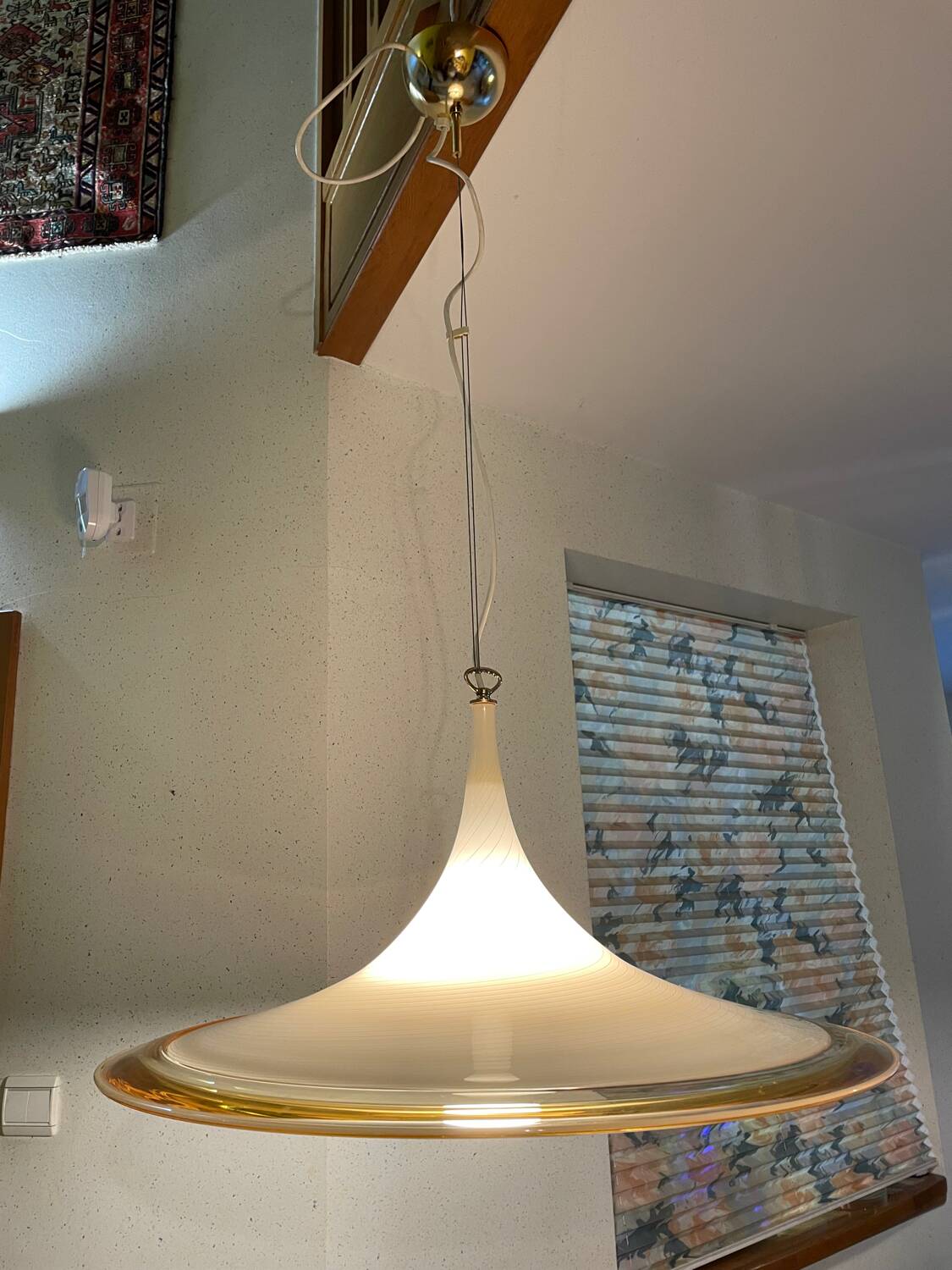 Suspension swirl filigrane Murano