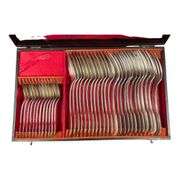 Cutlery set 36 Pieces in Silver Plated 100 g Armand Frenais Stylized monogram EL