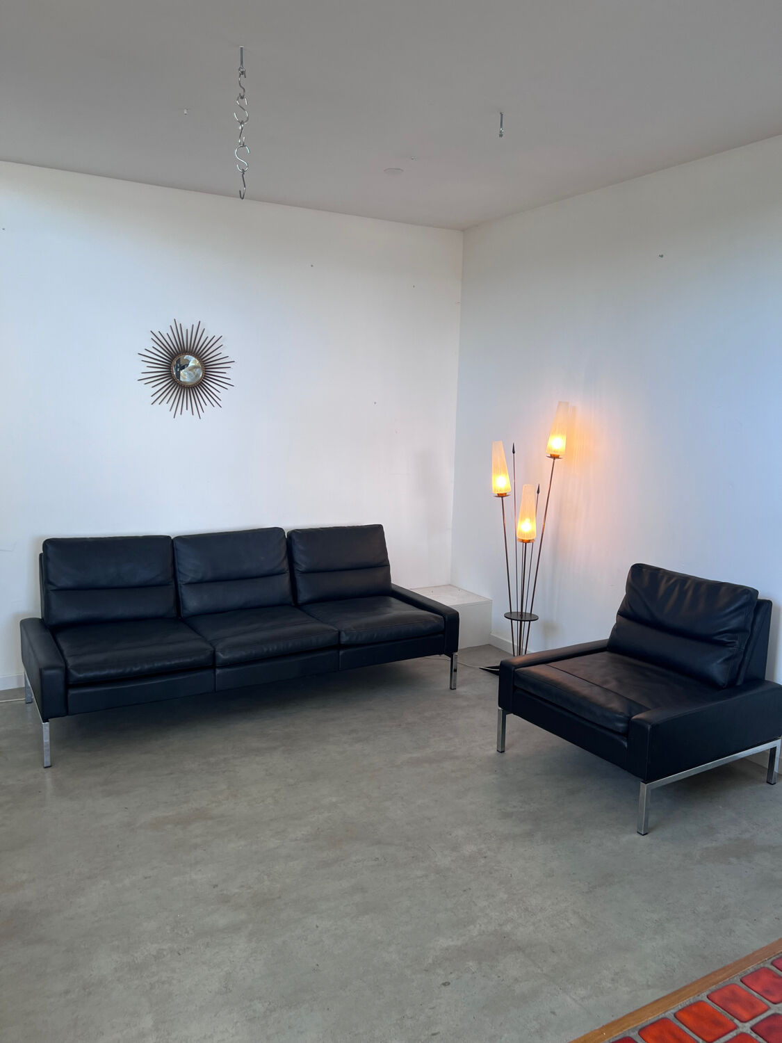 Leather Sofa and Armchair design Hans Peter Piehl for Wilkhahn 60s