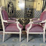Pair of Louis XVI style armchairs