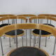 Set of 6 dining chairs by Börge Lindau for Bla Station Sweden 1990s