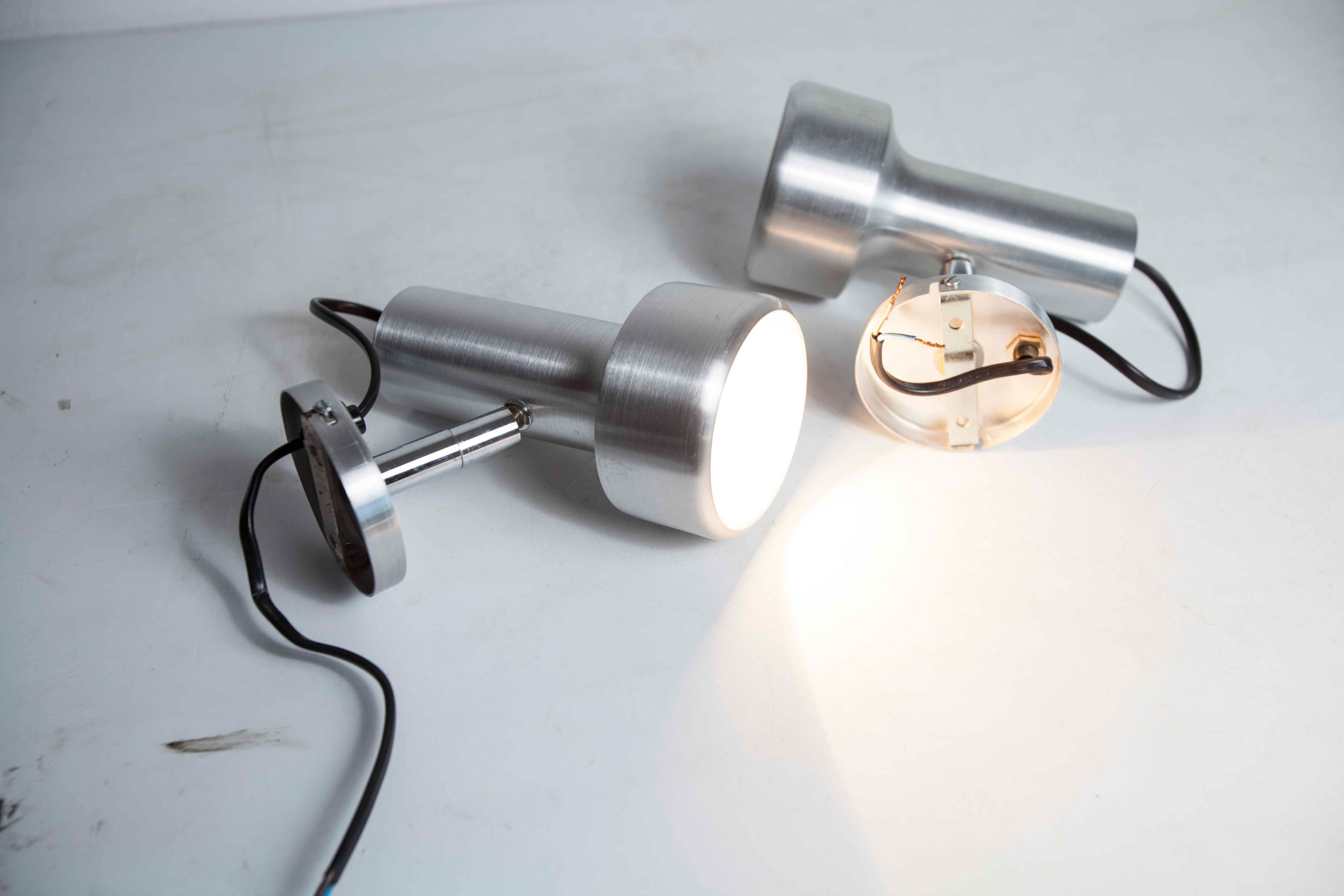 Pair of wall lamps SCE 1970 aluminium ref 2312