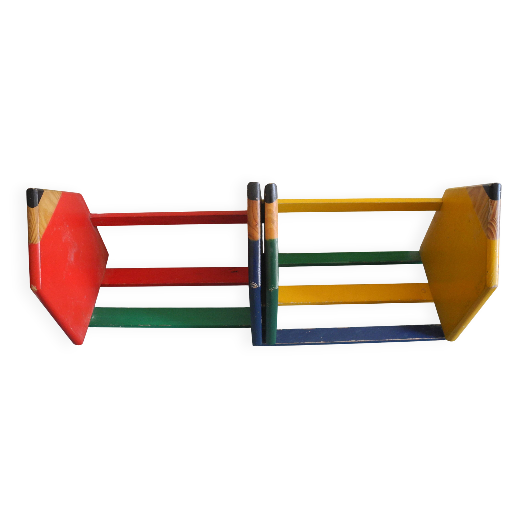 Pierre Sala vintage deco pencil bookends 80s bookends shelf