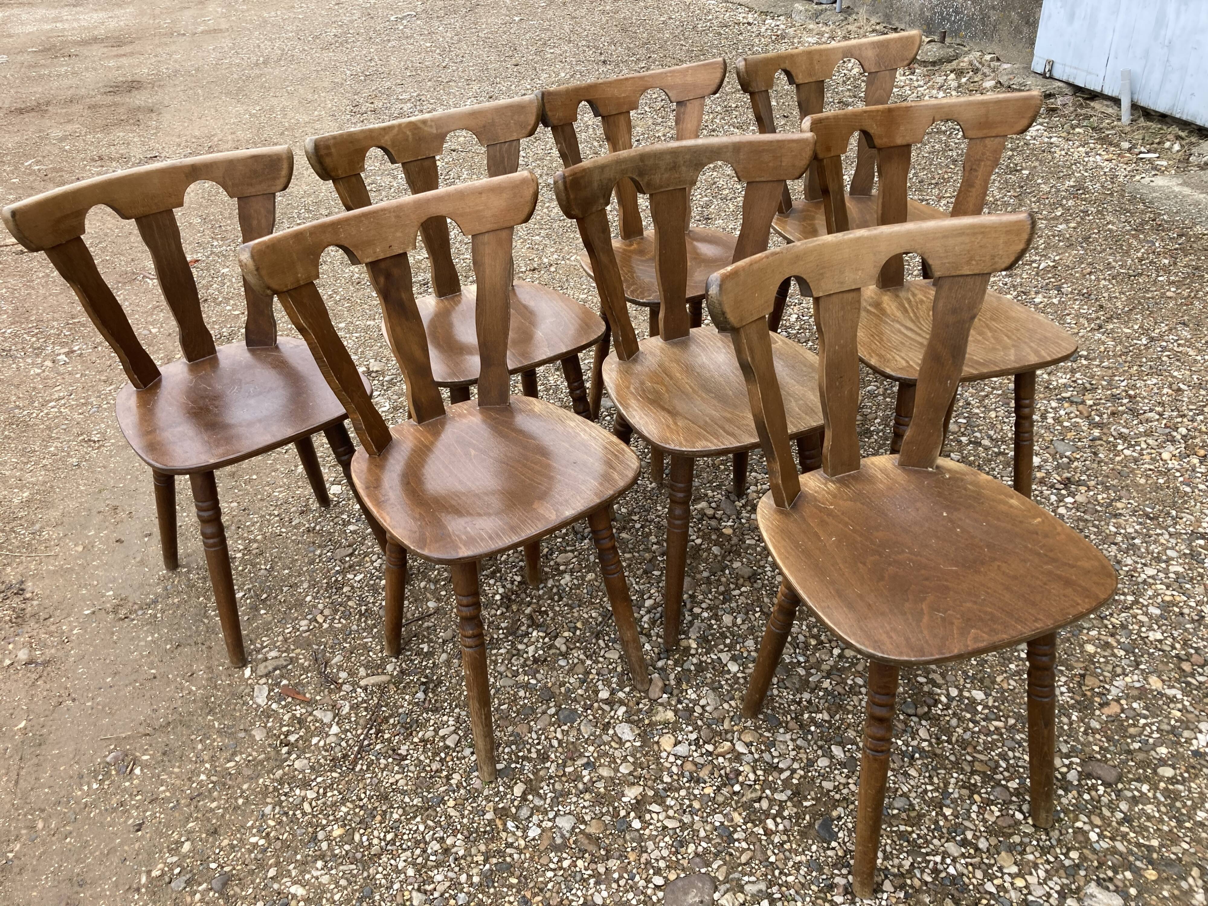 8 mountain wooden chairs