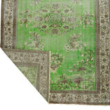 Anatolian handmade vintage rug 275 cm x 186 cm