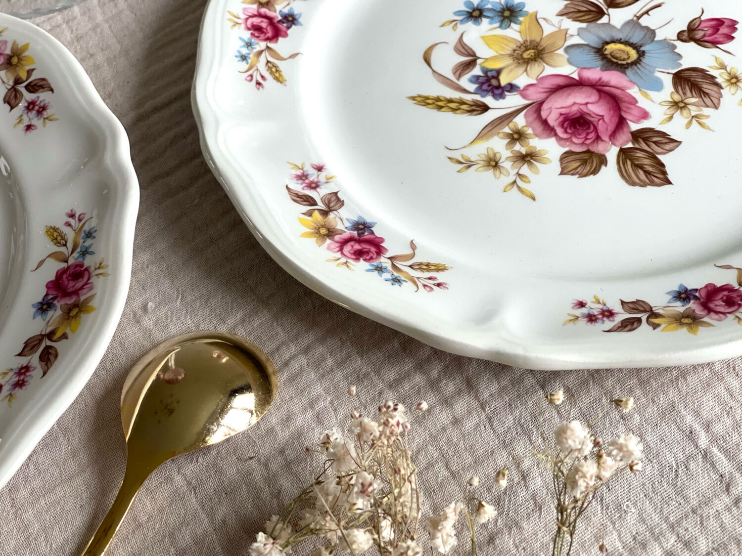 5 dessert plates Orchies Moulin des Loups