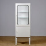Vintage Iron And Glass Medical Cabinet, 1970s