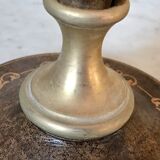 Vintage leather and brass lamp the Tanner