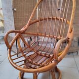Set of 2 rattan armchairs