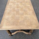 Table à manger de ferme extensible rénovée en bois 260cm du 19ème