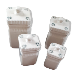 Set de 4 pots à épices carrés