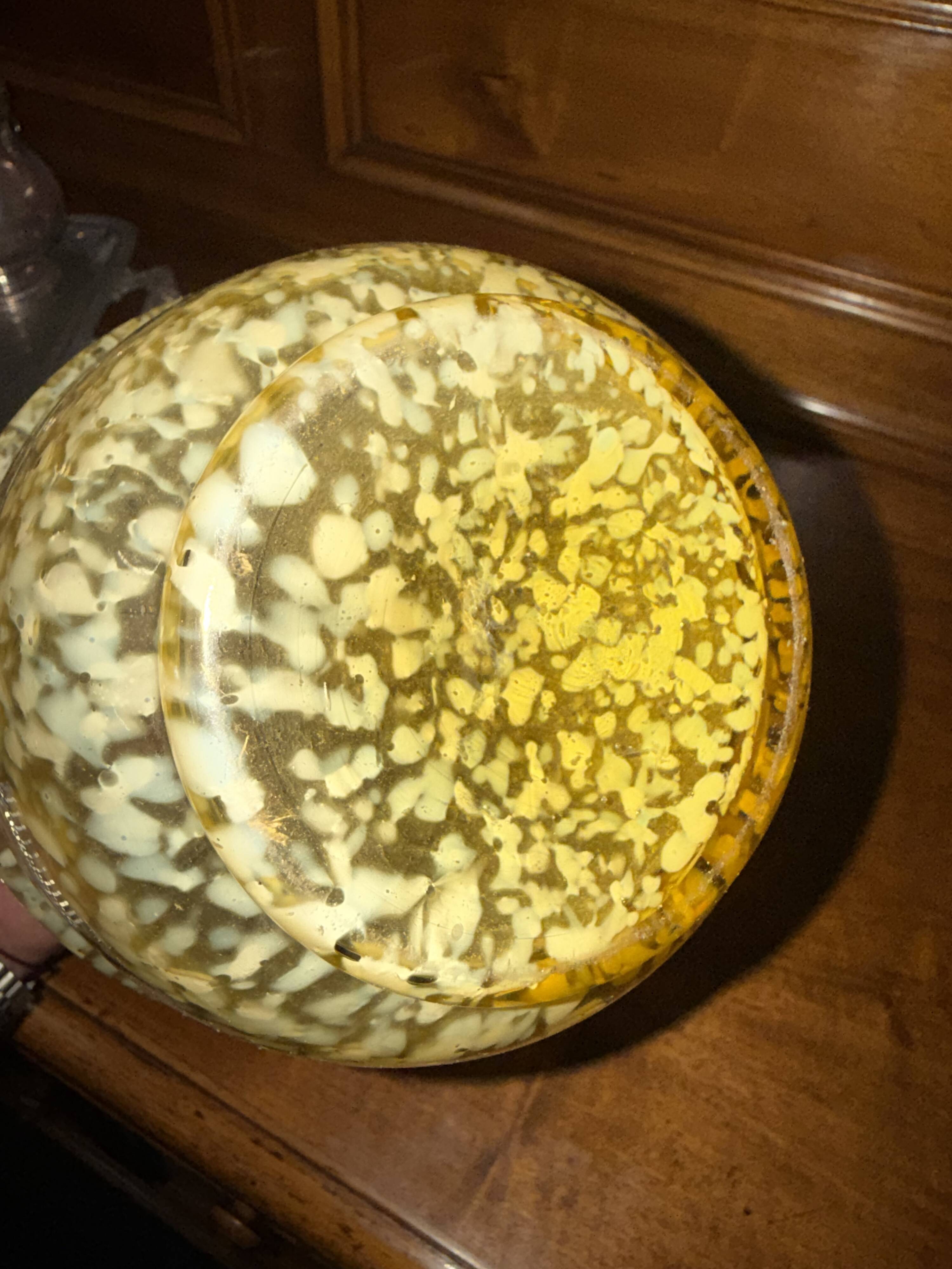 Vase Art déco en verre moucheté