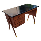 1960s desk with 3 drawers and compass legs