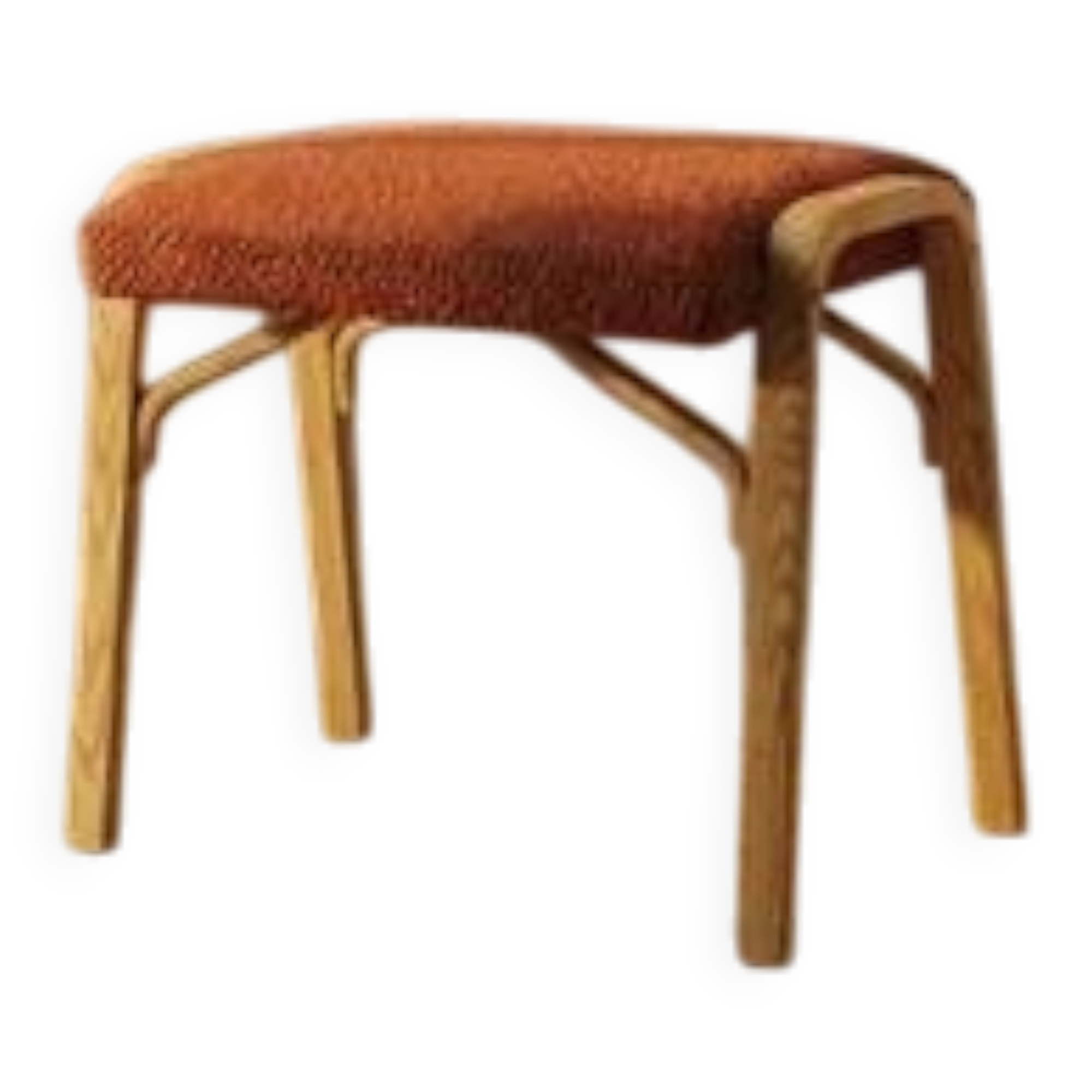 Mid-century bentwood stool by Dřevopodnik Holešov, wooden seating, 1970s