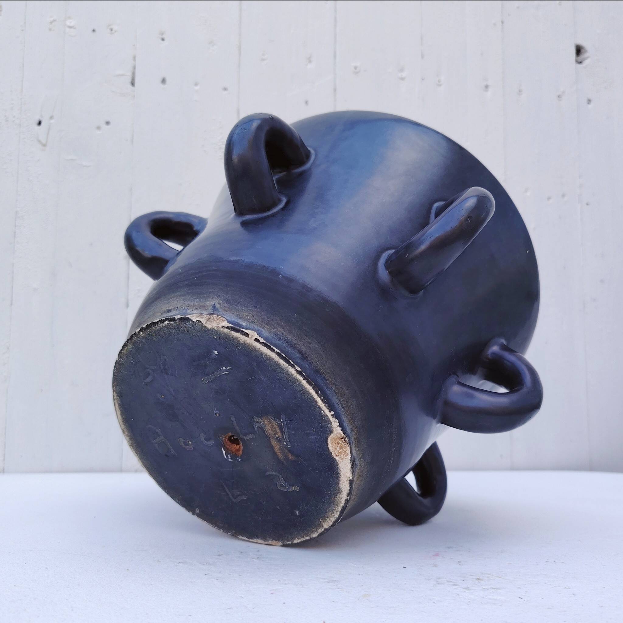 Large ceramic cache pot Accolay, vintage