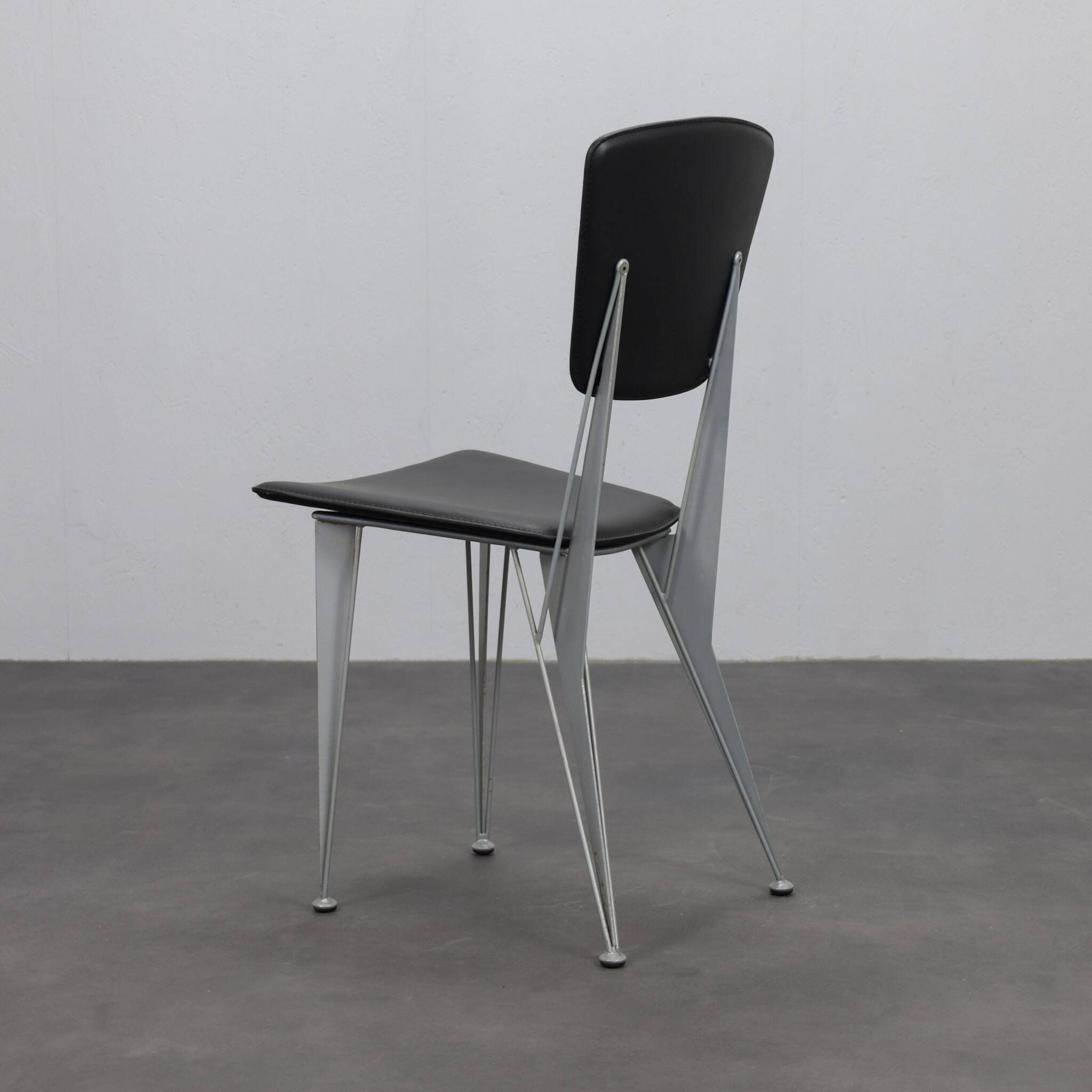 Set of 4 T38 dining chairs by Studio Archirivolto for Fasem, Italy, 1980s