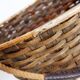Vintage wicker and metal magazine rack - 1960s