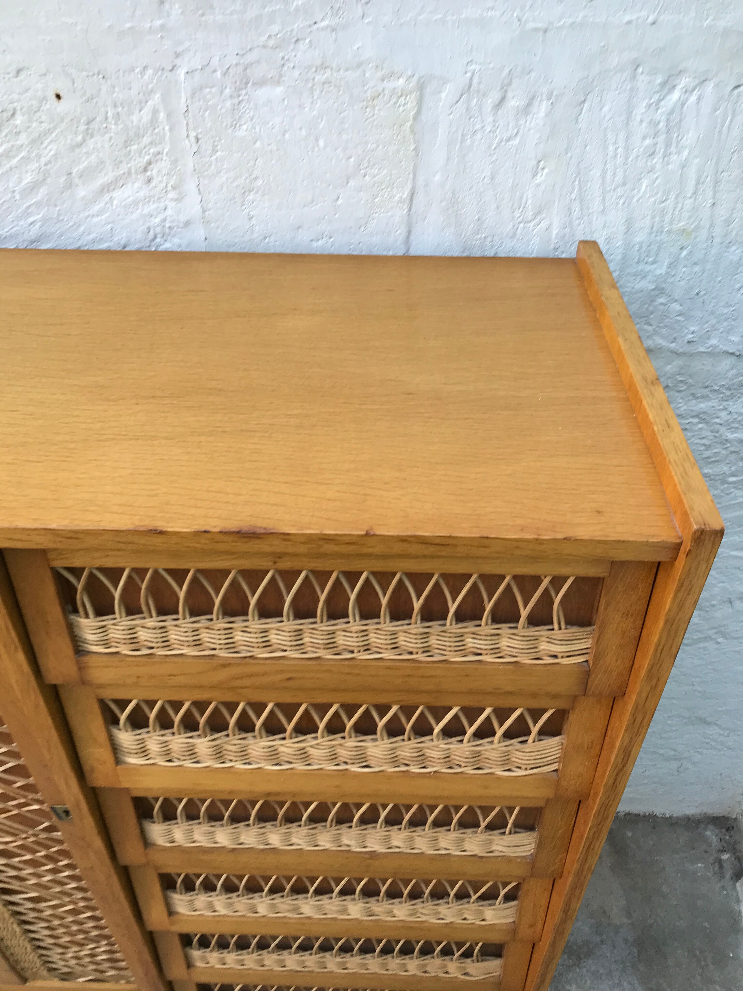Rattan chest of drawers