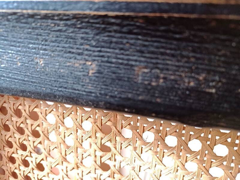 Set of 5 B32 Cesca chairs black lacquer by Marcel Breuer 80s Made in Italy