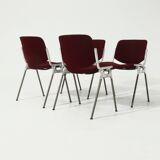 Set of 4 DSC Dining Chairs by Giancarlo Piretti for Castelli 1970s