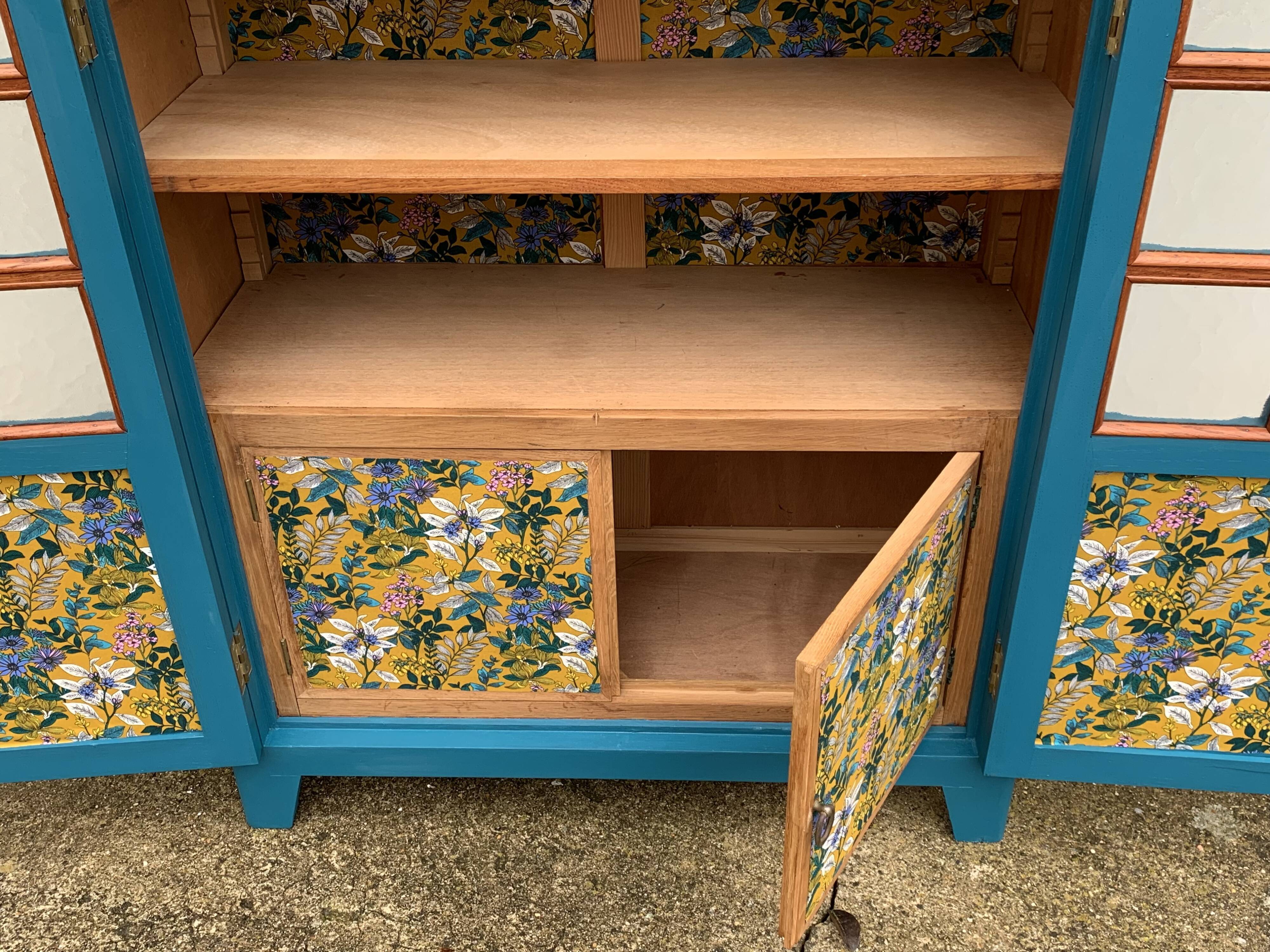 Parisian wardrobe glazed blue Peacock 1940