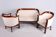 Biedermeier Seating Set in Walnut and Ebony, Austria, 1820s, Set of 3