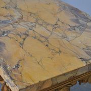 Rococo console Golden wood Roman marble XVII