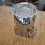 Elegant stainless steel champagne bucket signed by Guy Degrenne, made in France.