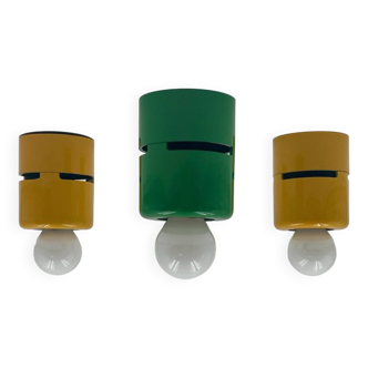 Plafoniera Ceiling Lamps from Stilnovo, 1980s, Set of 3