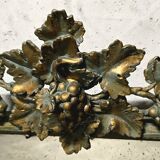 Large Wood and Patinated Stucco Mirror - Floral 1900s Period