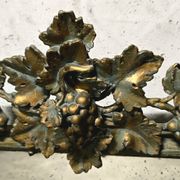 Large Wood and Patinated Stucco Mirror - Floral 1900s Period