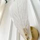 White Murano glass leaf wall light