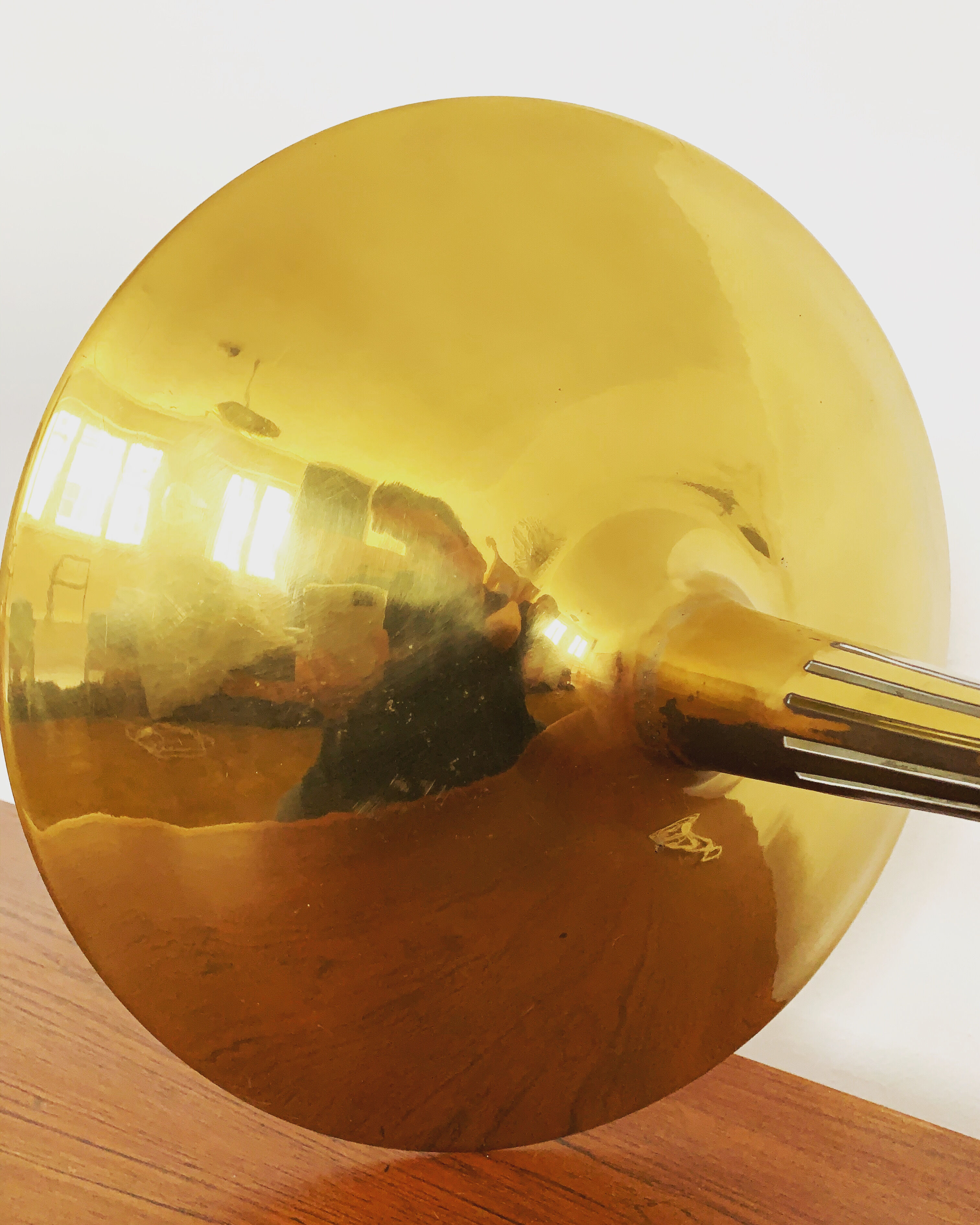 Swedish Mid-Century Modern brass pendant lamp