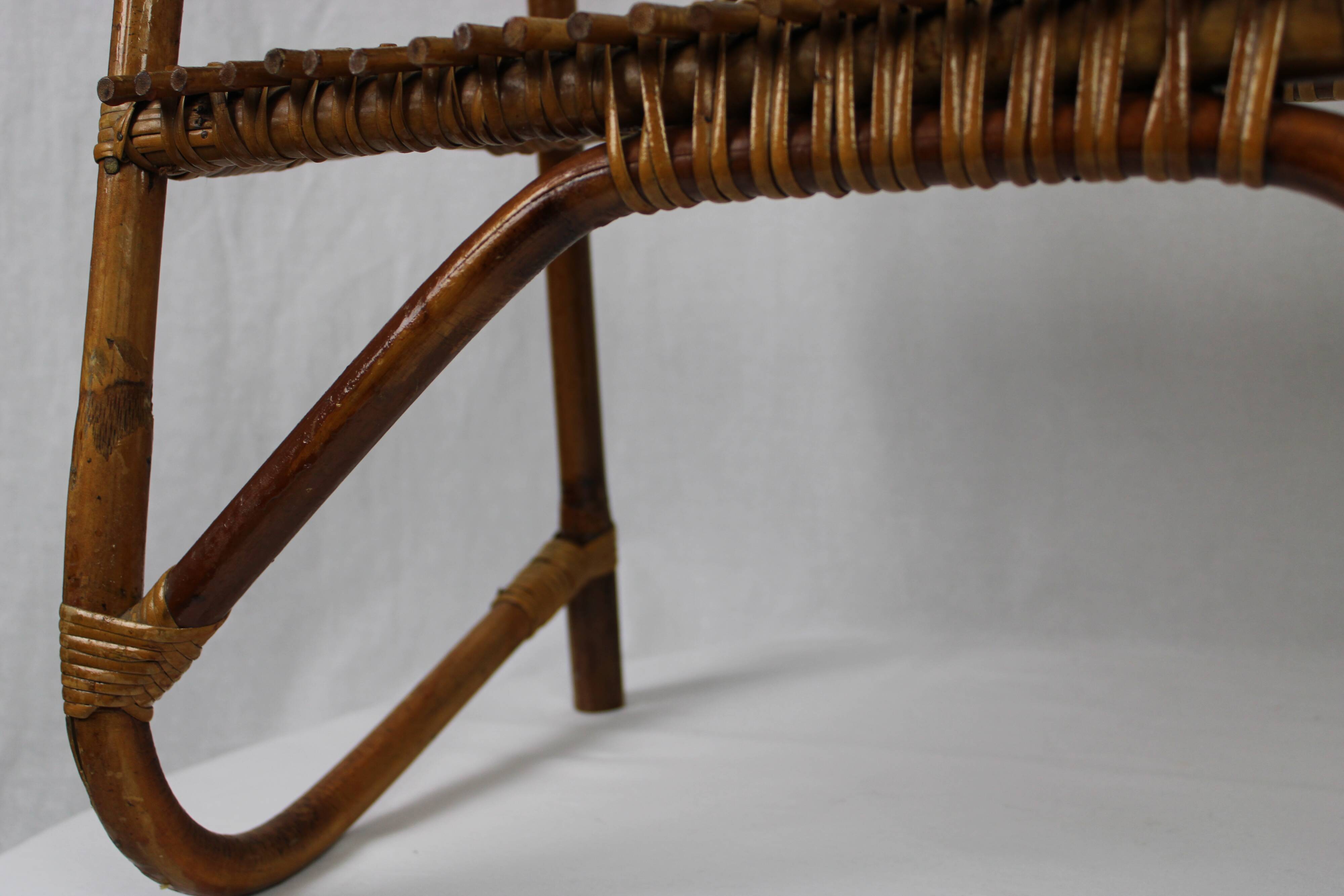 Rattan bedside table