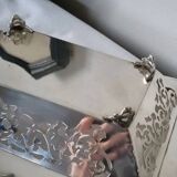 Openwork silver metal basket