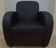 Black grey leather club chair - Very good condition