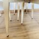 4 wooden chairs and formica kitchen