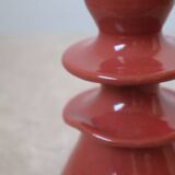 Dark pink ceramic colored candle holder